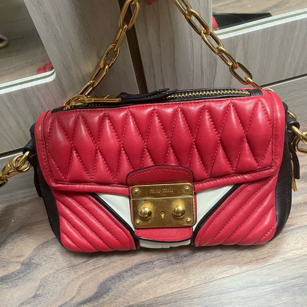 Authentic Miu Miu Confidential Napa Biker Bag 70%… - image 3